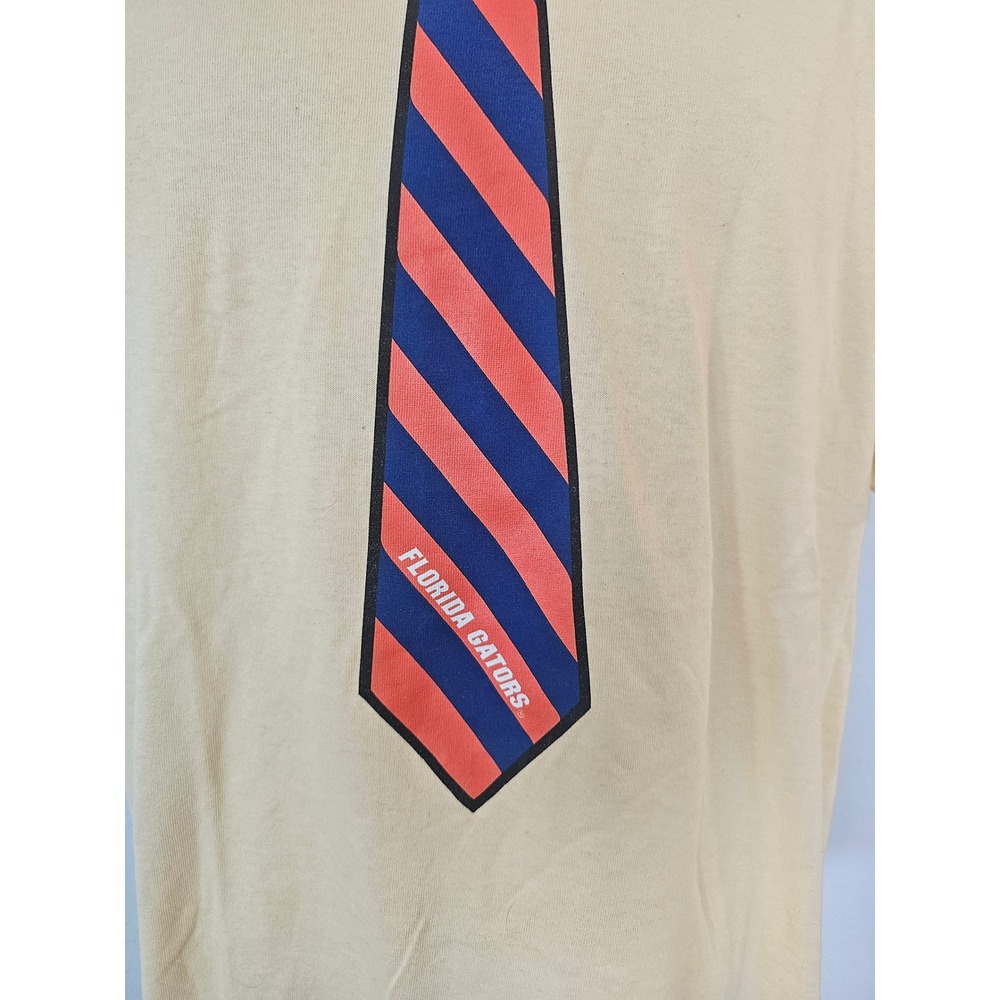 Gildan XL Florida Gators Yellow Cotton T-Shirt Faux Tie Graphic - Picture 3 of 8